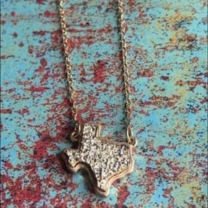 Clear Silver Druzy Texas Necklace